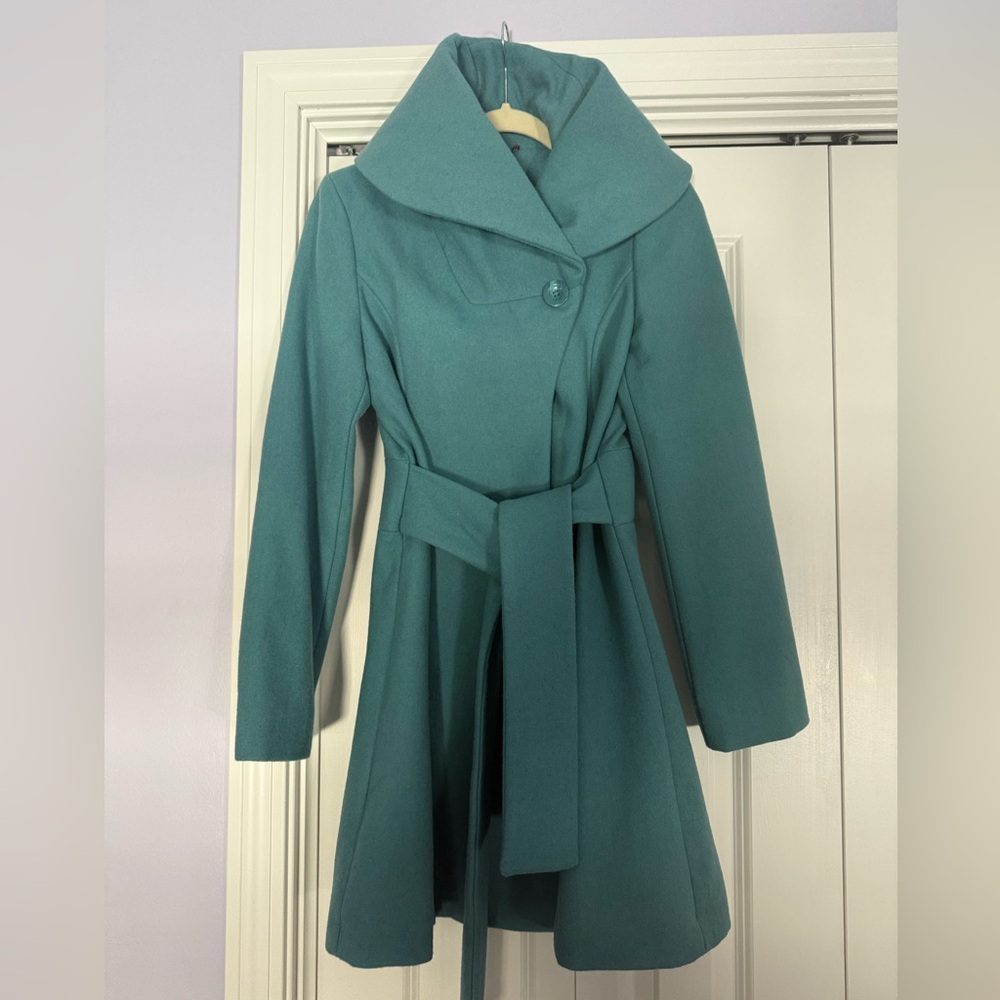 Merona Teal Wool Dress Coat